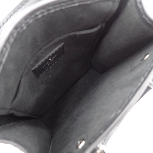 Epi Petite Sac Plat shoulder mini bag in Epi leather, noir, M81238