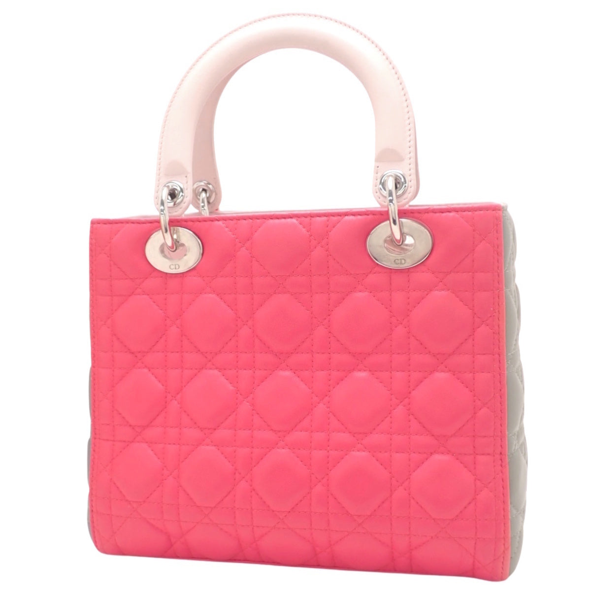 カナージュ Lady Dior レディディオール バッグ ミディアム バイカラー ラムスキン