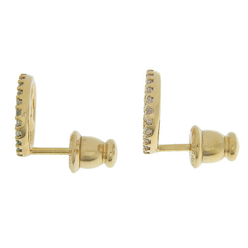エフ イズ フェンディ ピアス 8AG7386DMF089U メタル(GP) ラインストーン アクセサリー ジュエリー ロゴ