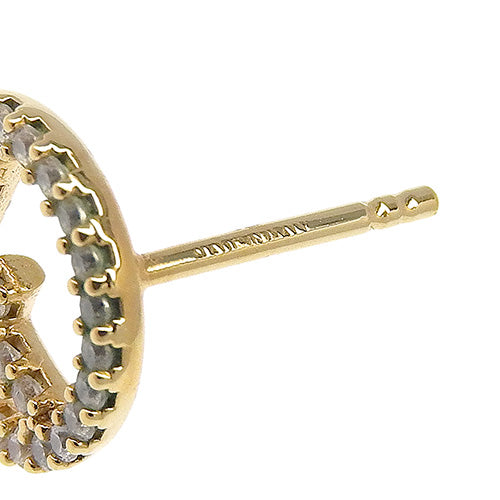 エフ イズ フェンディ ピアス 8AG7386DMF089U メタル(GP) ラインストーン アクセサリー ジュエリー ロゴ
