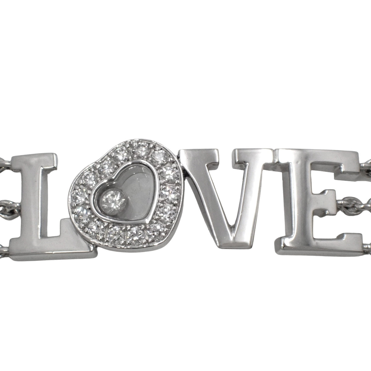 ハッピー ブレスレット ダイヤモンド K18 ホワイトゴールド WG LOVE