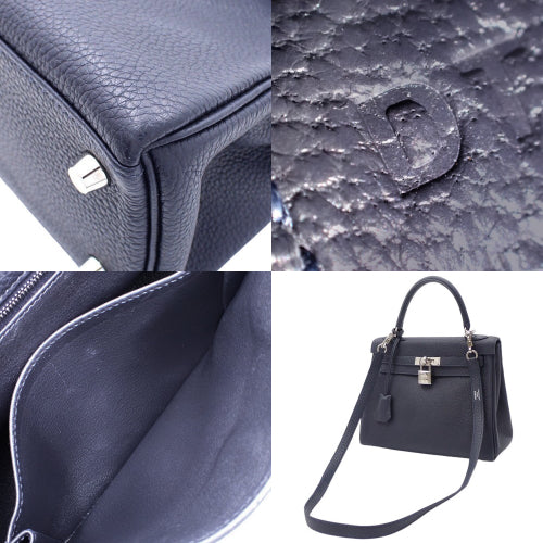 ケリー25 (内縫い) トゴ パラジウム金具 ブルーニュイ シルバー金具 D刻印