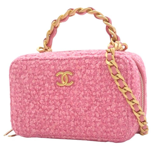 Coco Mark 迷你 Vanity 斜纹软呢链条单肩包