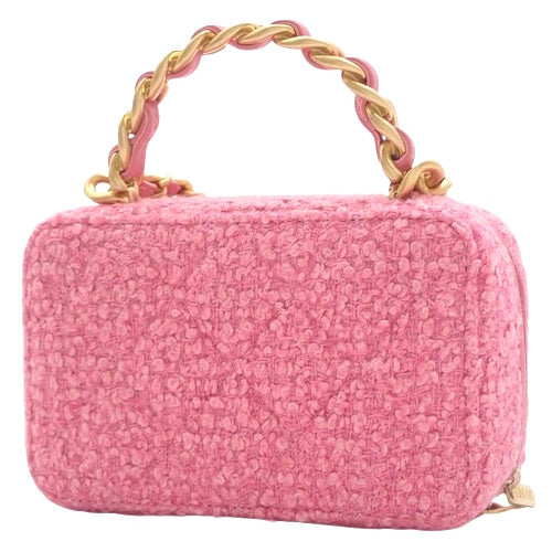 Coco Mark 迷你 Vanity 斜纹软呢链条单肩包