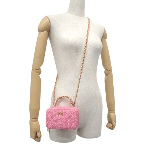 Coco Mark 迷你 Vanity 斜纹软呢链条单肩包