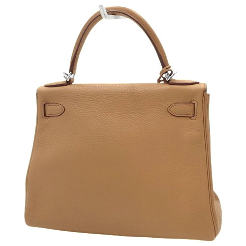 ケリー28 (内縫い) トリヨンクレマンス パラジウム金具 タバックキャメル □L刻印