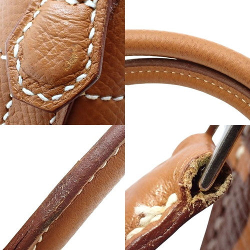 Bolide 27 Epsom leather with palladium hardware and gold accents.