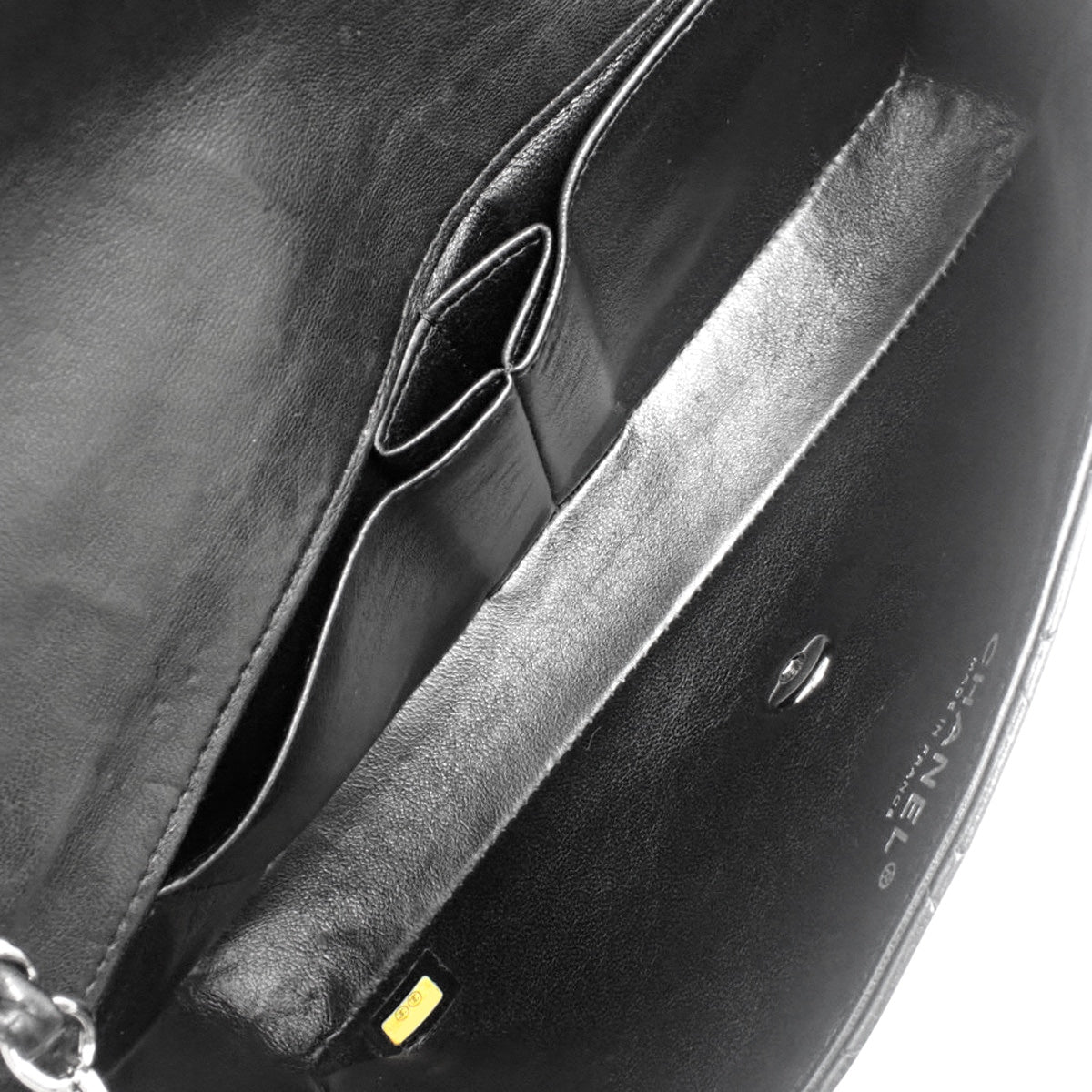 黑色羊皮绗缝 Coco Mark 链条单肩包