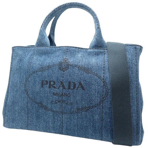 CANAPA 2-Way Shoulder/Crossbody Tote Bag, Denim, B2642B