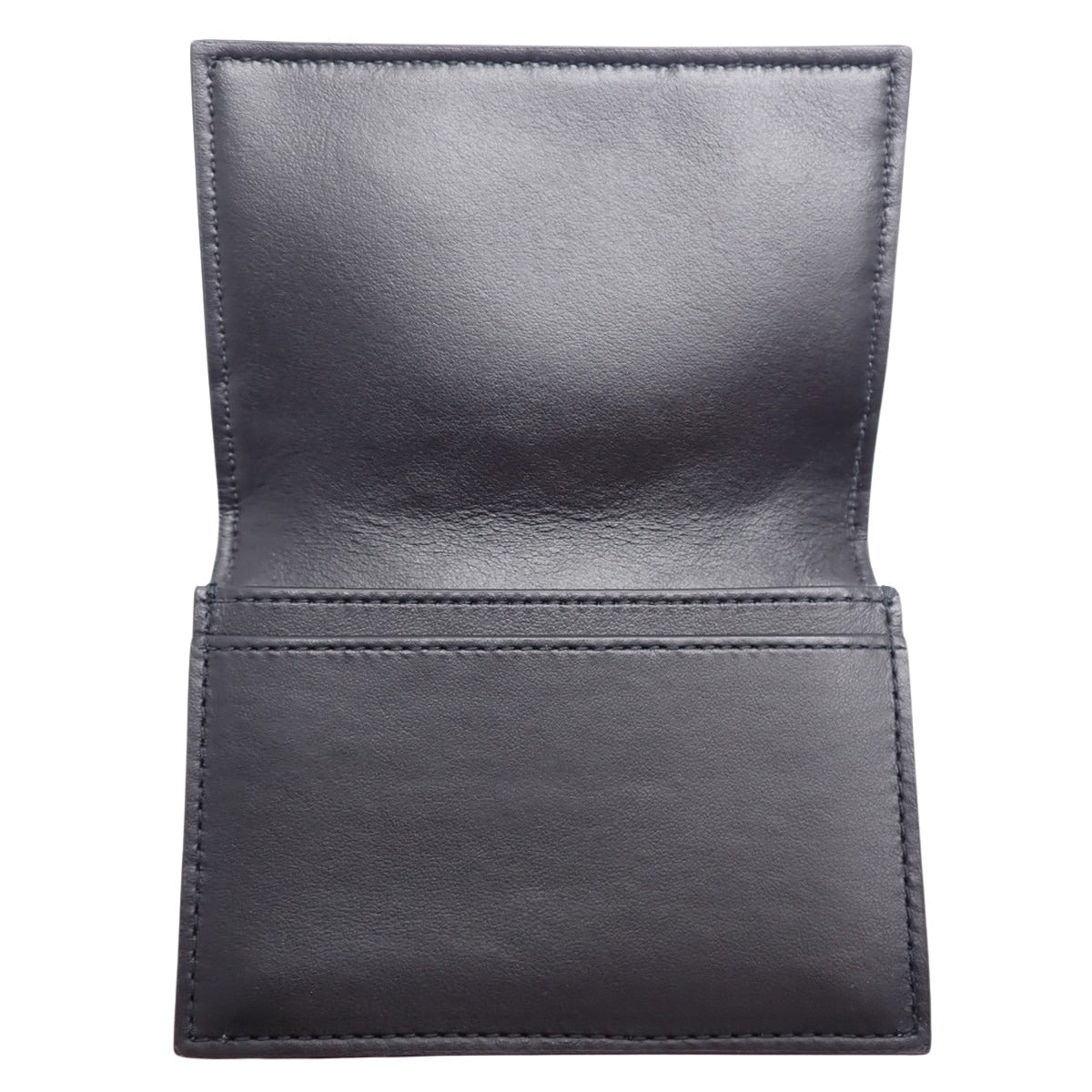 黑色和灰色皮革编织名片夹