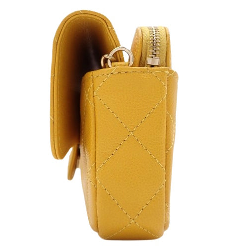 Matelasse Coco Mark Chain Wallet in Caviar Skin AP2096