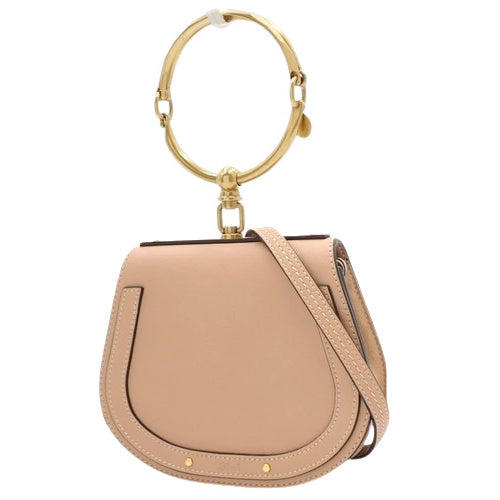 Nile Small Bracelet Bag in Leather and Suede, Biscotti Beige (3S1301), 2-Way Shoulder Bag, Crossbody Bag