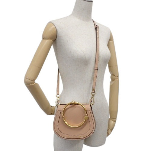 Nile Small Bracelet Bag in Leather and Suede, Biscotti Beige (3S1301), 2-Way Shoulder Bag, Crossbody Bag