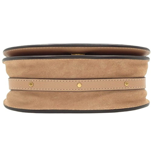 Nile Small Bracelet Bag in Leather and Suede, Biscotti Beige (3S1301), 2-Way Shoulder Bag, Crossbody Bag