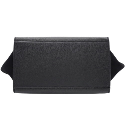 トラペーズ カーフ スウェード/スエード ブラック 2way ショルダーバッグ 肩掛け