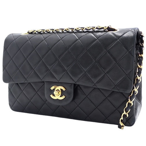 Matelasse Coco Mark 小羊皮双翻盖链条单肩包