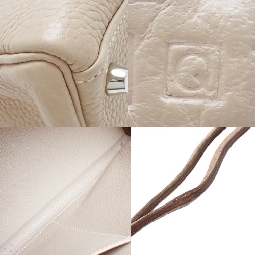 Kelly 28 (inside stitching) Taurillon Clemence leather, palladium hardware, Argile, Q stamp