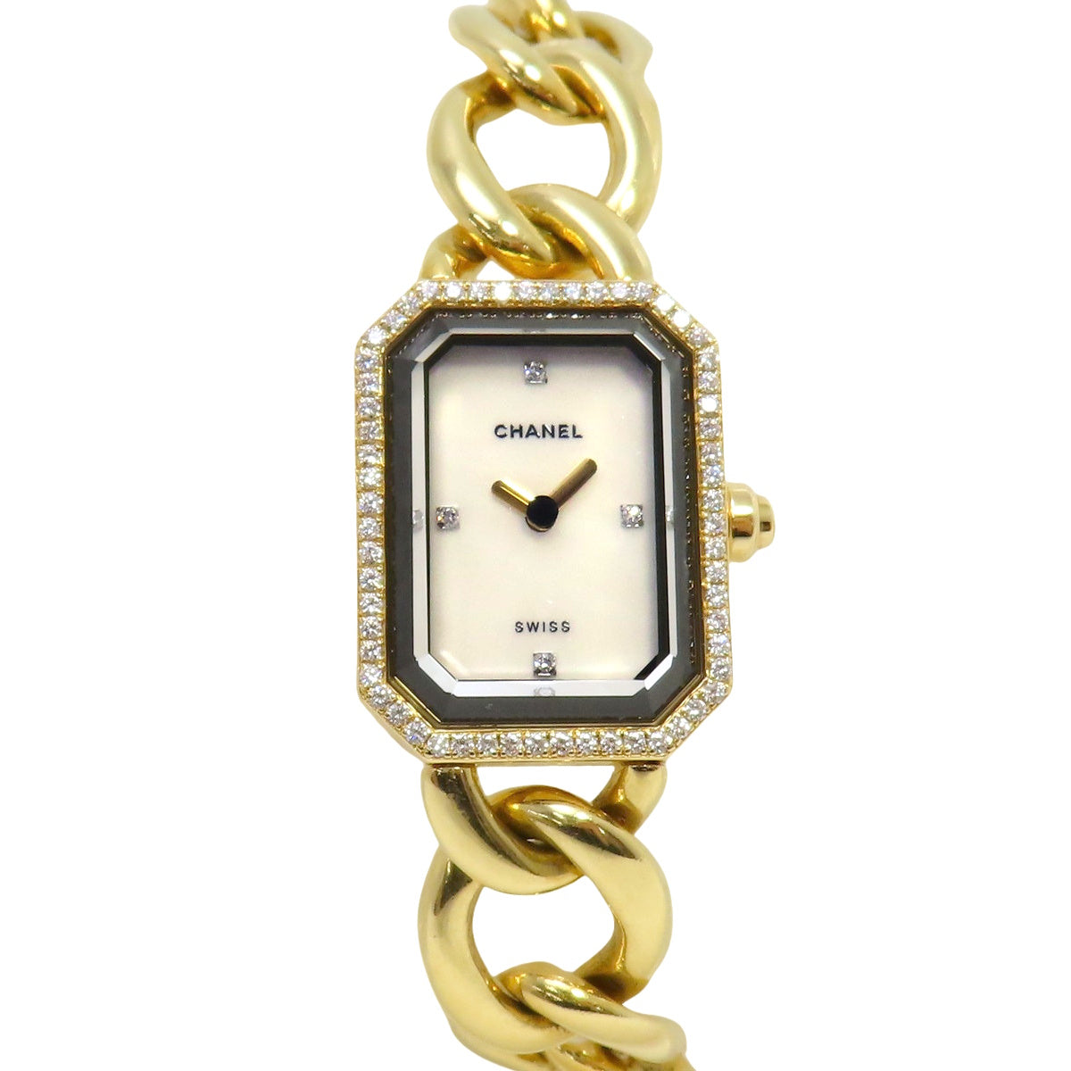 Premiere L Diamond Bezel 4PD Yellow Gold Shell Dial 4PD Quartz Women's