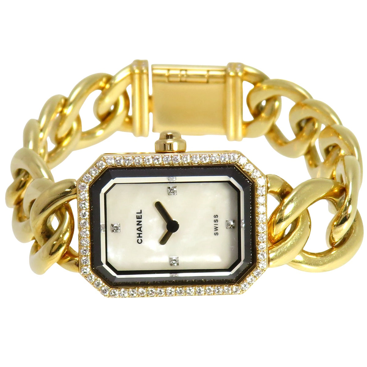 Premiere L Diamond Bezel 4PD Yellow Gold Shell Dial 4PD Quartz Women's