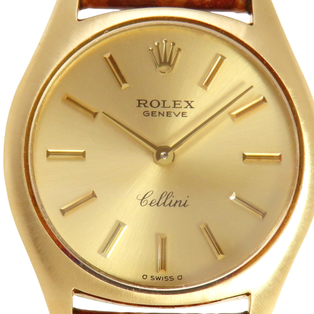 Cellini 3804 YG/皮革手动上链女士腕表