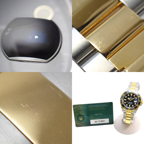 126613LN潜航者型日志型腕表,精钢/黄金材质,随机编号,自动上链,黑色表盘。