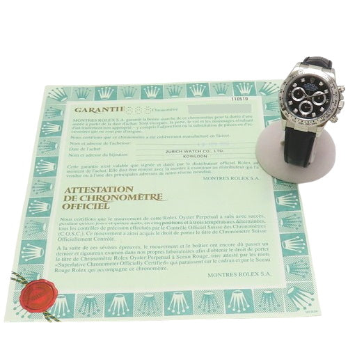 116519G Daytona WG/皮革 K系列 自动上链 黑色