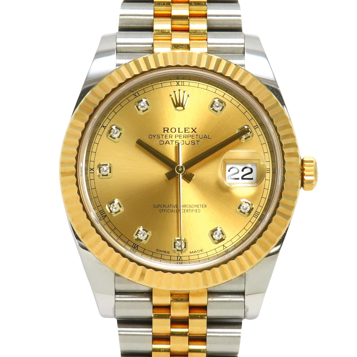 126333G デイトジャスト 41 SS/YG ランダム番 自動巻き シャンパンゴールド