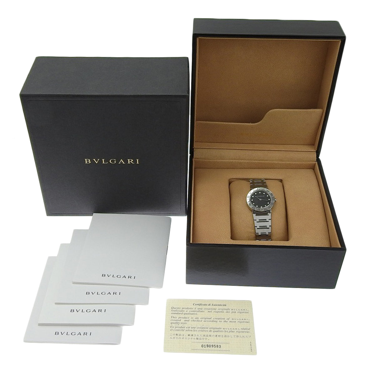 BB26SS Bulgari Bulgari SS Quartz Black 12PD