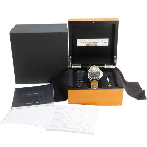 【保証書付】 PAM00590 ルミノール・マリーナ 8デイズ SS/革/ラバー 手巻き ブラック