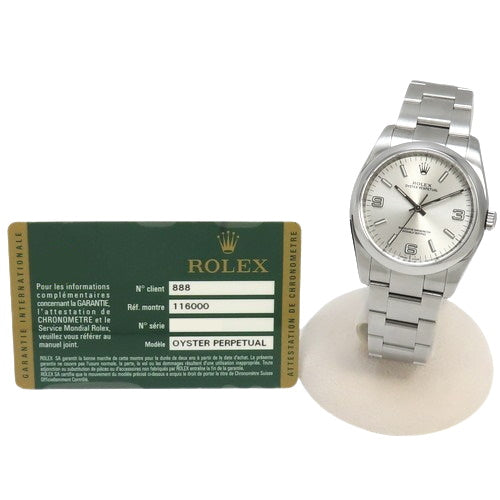 116000 蚝式恒动36型 不锈钢 M字头 自动上链 银色