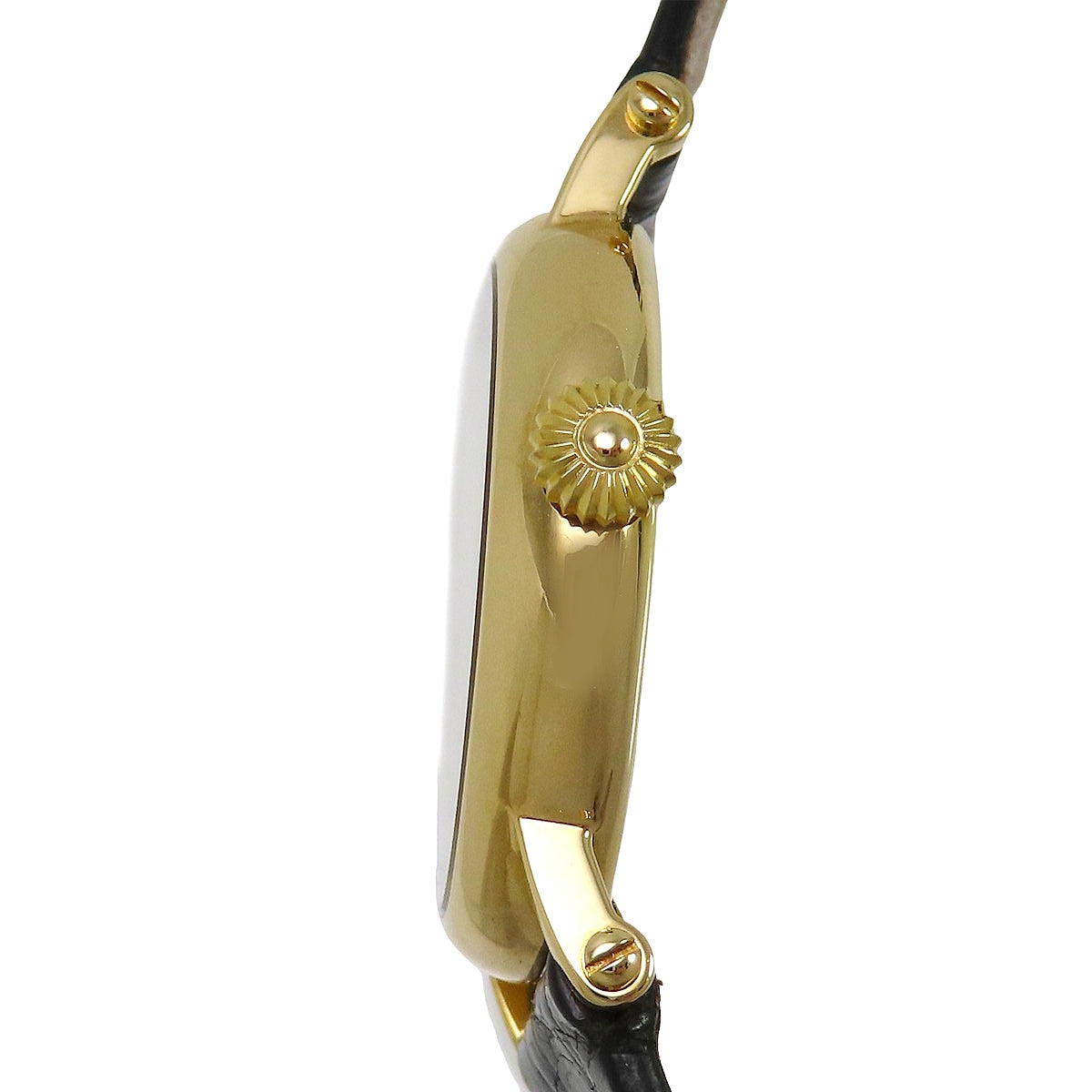 4860J Calatrava Officer, Yellow Gold/Leather, Hand-Wound, White Dial