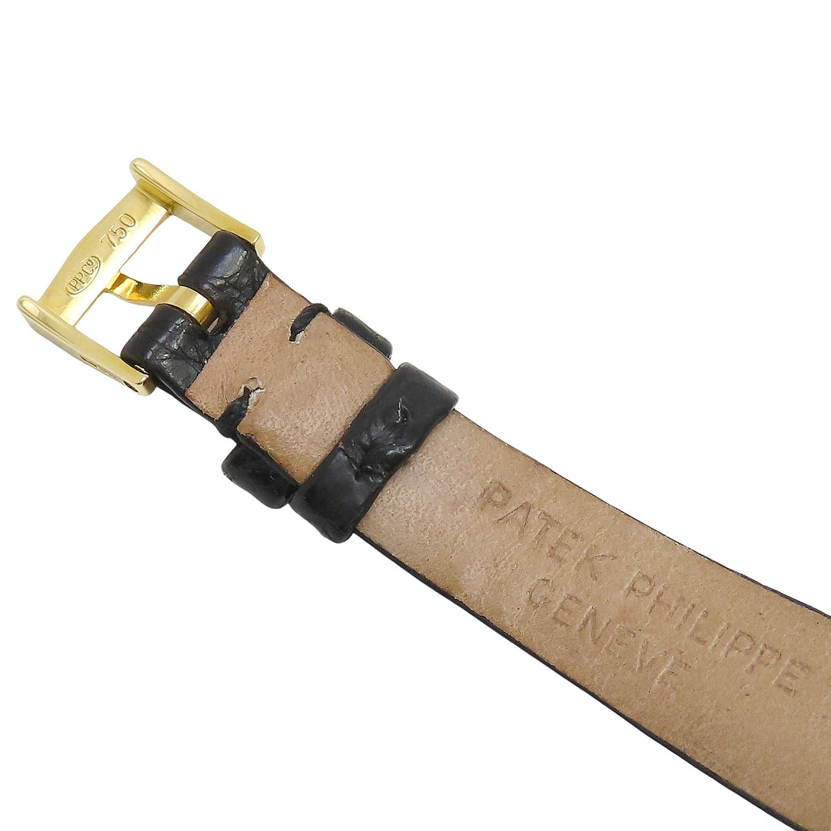 4860J Calatrava Officer, Yellow Gold/Leather, Hand-Wound, White Dial