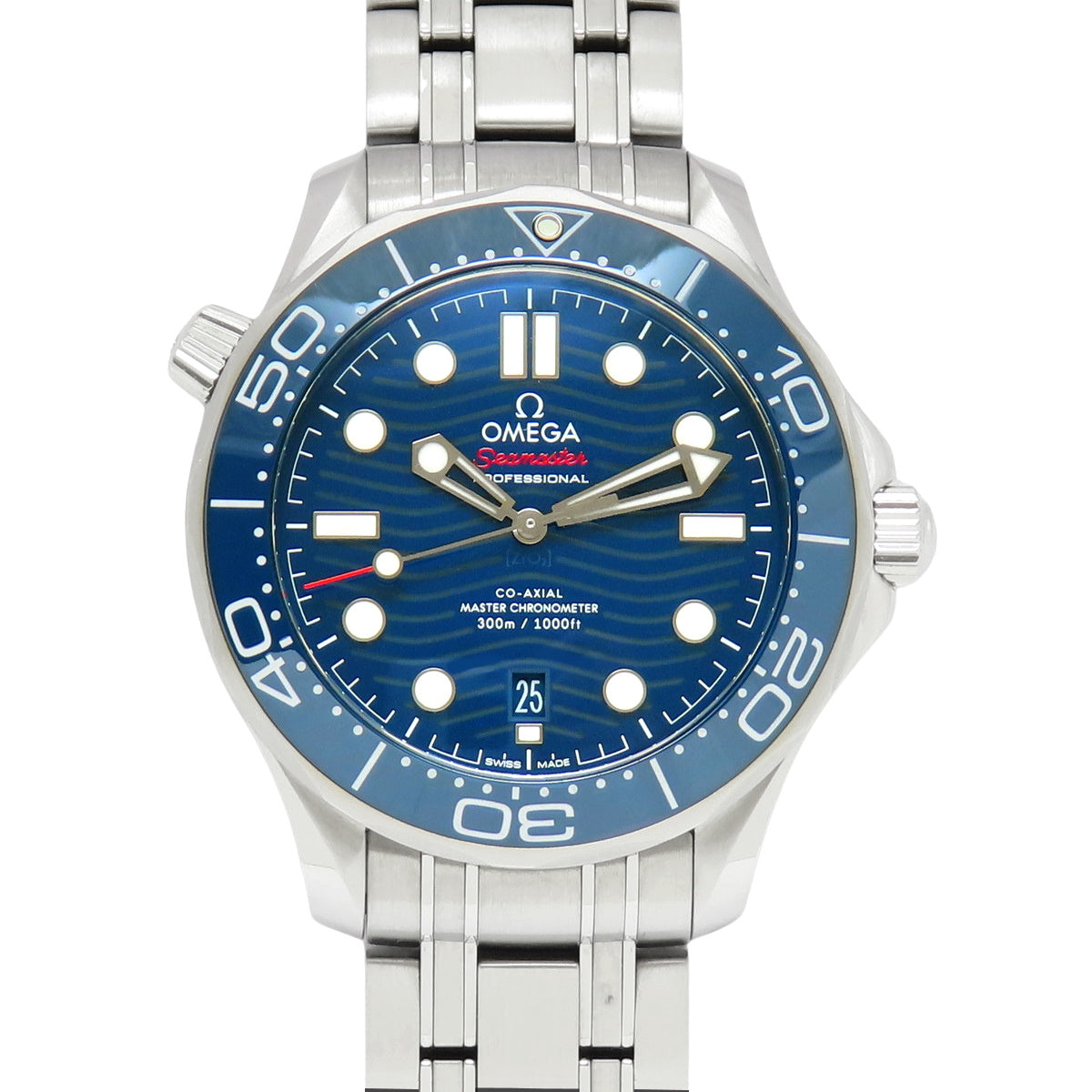 210.32.42.20.03.001 海马系列300米潜水表 精钢 自动上链 蓝色