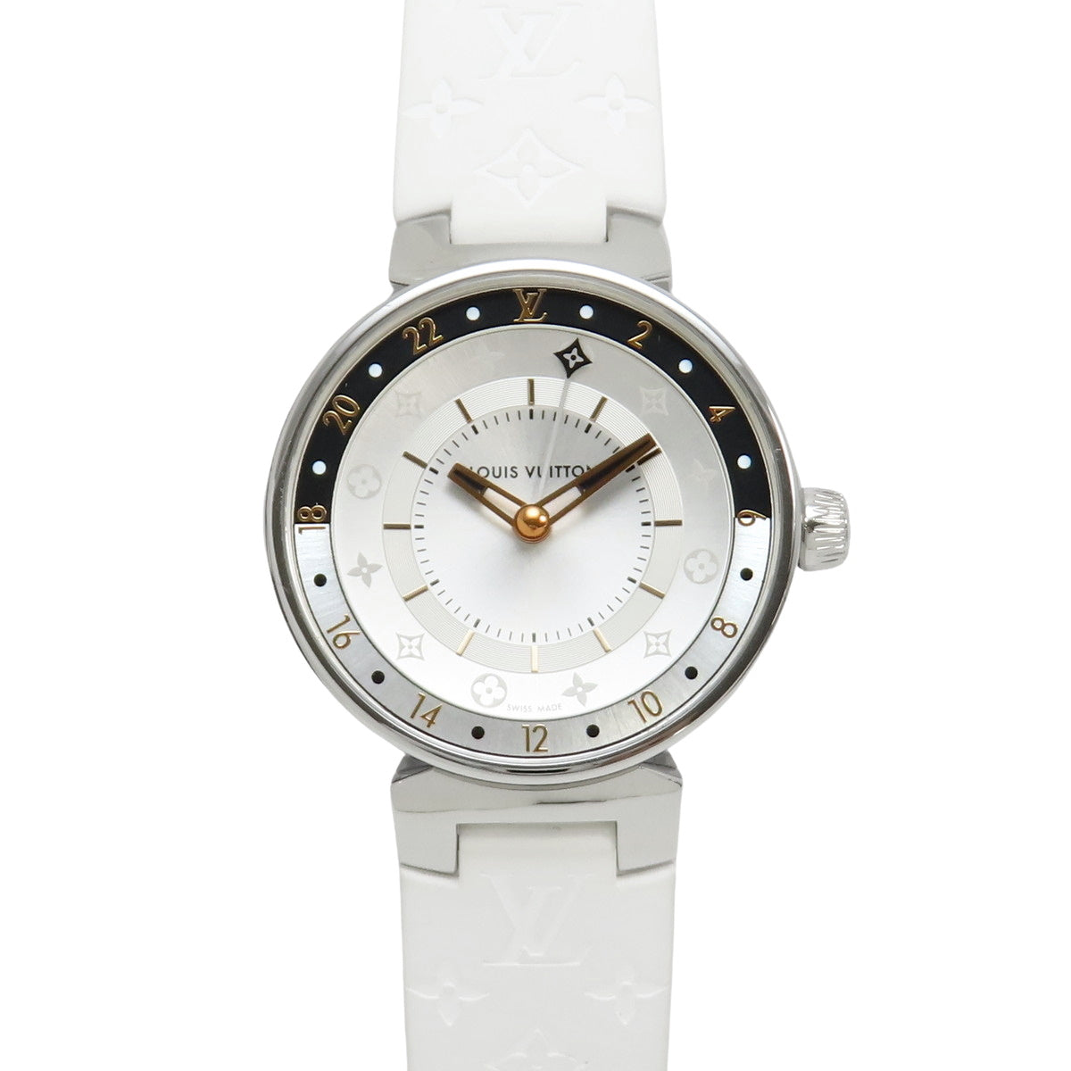 QA104Z Tambour Moon 双时区腕表 精钢 石英 银色