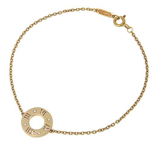 Atlas Pierced Bracelet with Diamonds in 18K Yellow Gold