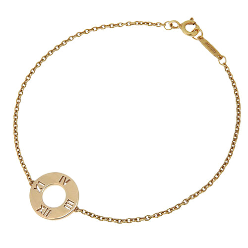 Atlas Pierced Bracelet with Diamonds in 18K Yellow Gold