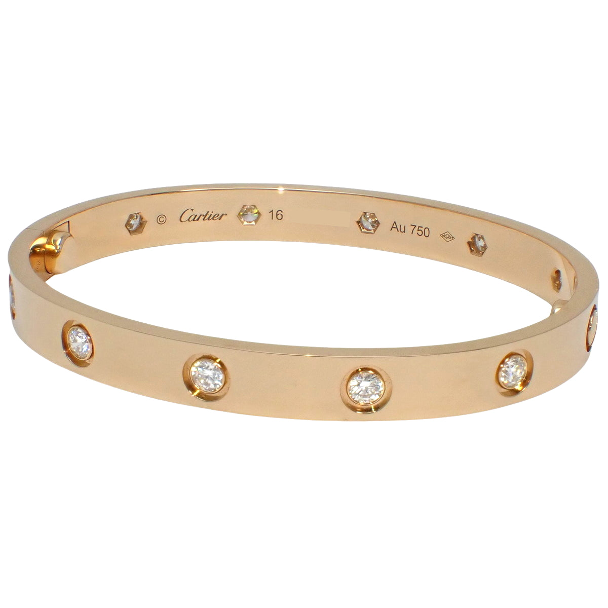LOVE ブレスレット クラシックモデル ダイヤモンド ピンクゴールド K18PG アクセサリー ジュエリー 10PD ラブブレスレット