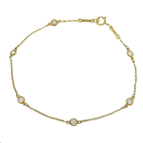 18K 黄金 (YG) 钻石 By the Yard 手链