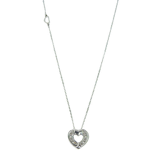 Belle Epoque Diamond Heart Necklace in 18K White Gold