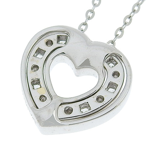 Belle Epoque Diamond Heart Necklace in 18K White Gold
