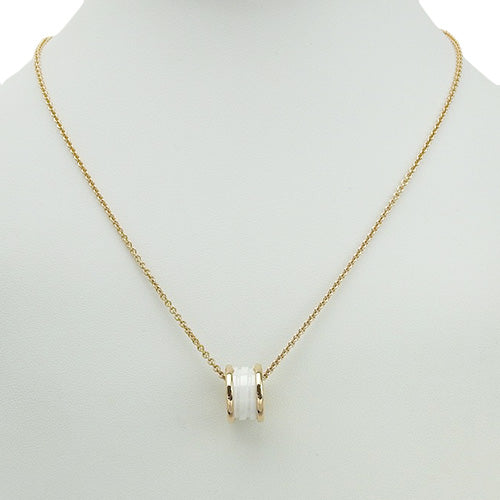 B.zero1 Necklace in 18K Pink Gold, PG and White Ceramic