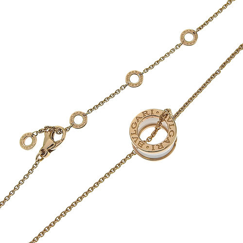 B.zero1 Necklace in 18K Pink Gold, PG and White Ceramic