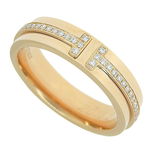 18K 玫瑰金和 PG 窄款钻石戒指