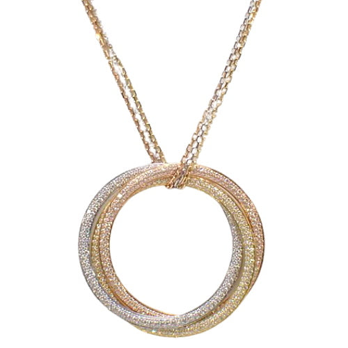 Trinity Necklace Diamond K18 Yellow Gold (YG), K18 White Gold (WG), K18 Pink Gold (PG)