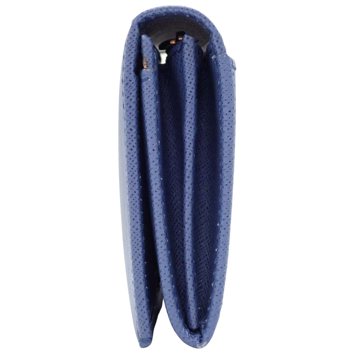 Gancini Bifold Long Wallet, Leather, Blue, 22B481