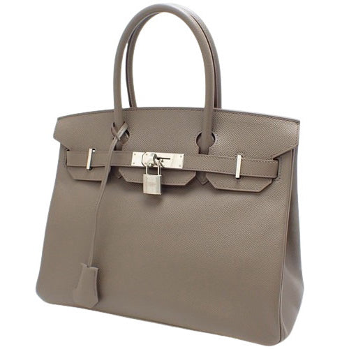 Birkin 30,Epsom 皮革,钯金配件,Etain,C 印章