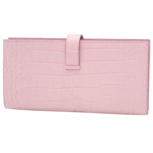 Bearn soufflet alligator matte crocodile leather with palladium hardware and Z stamp
