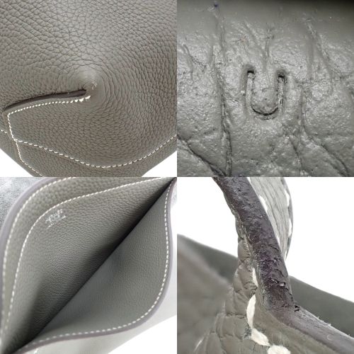 Cabas Serie 46 Taurillon Clemence 皮革 Grimeyer U 邮票