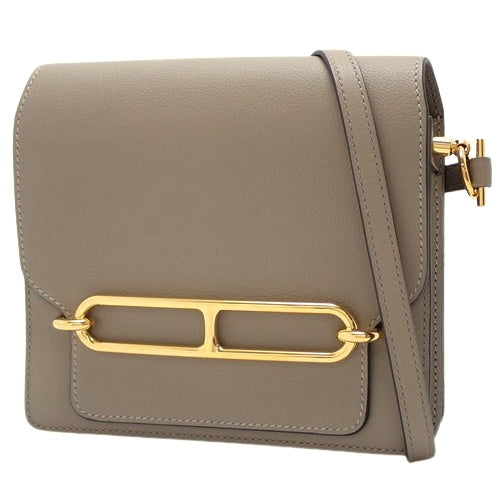 Louis Vuitton Roulis Rori Mini, Evercolor leather, Gris Asphalt color, gold hardware, A-series (indicating production year).