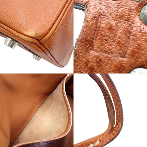 バーキン25 ヴォーエプソン パラジウム金具 コニャック シルバー金具 □J刻印